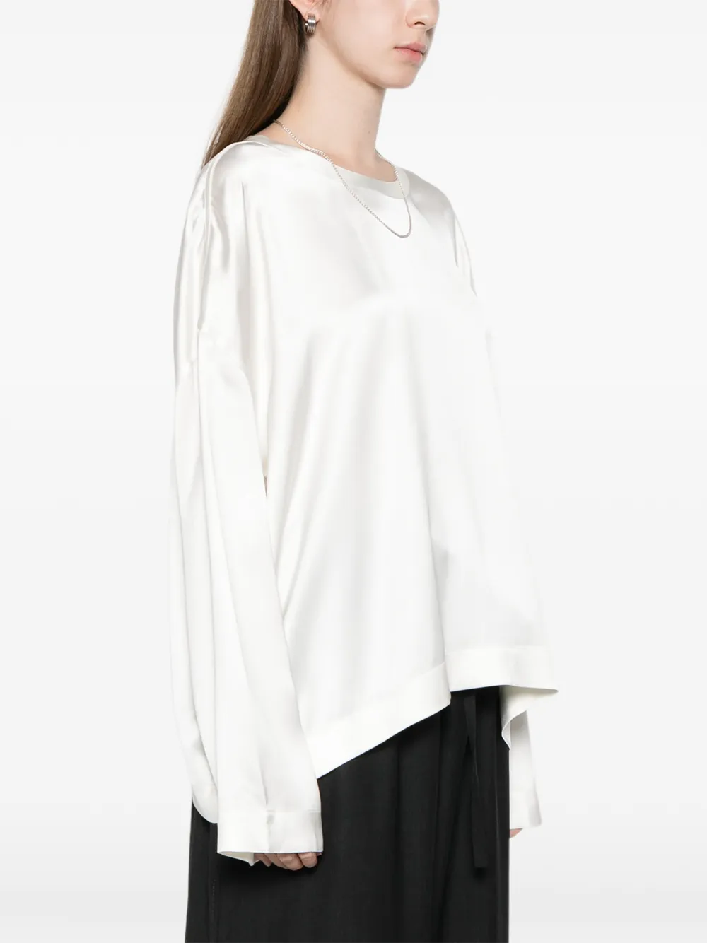 Totême Round-neck Blouse In White