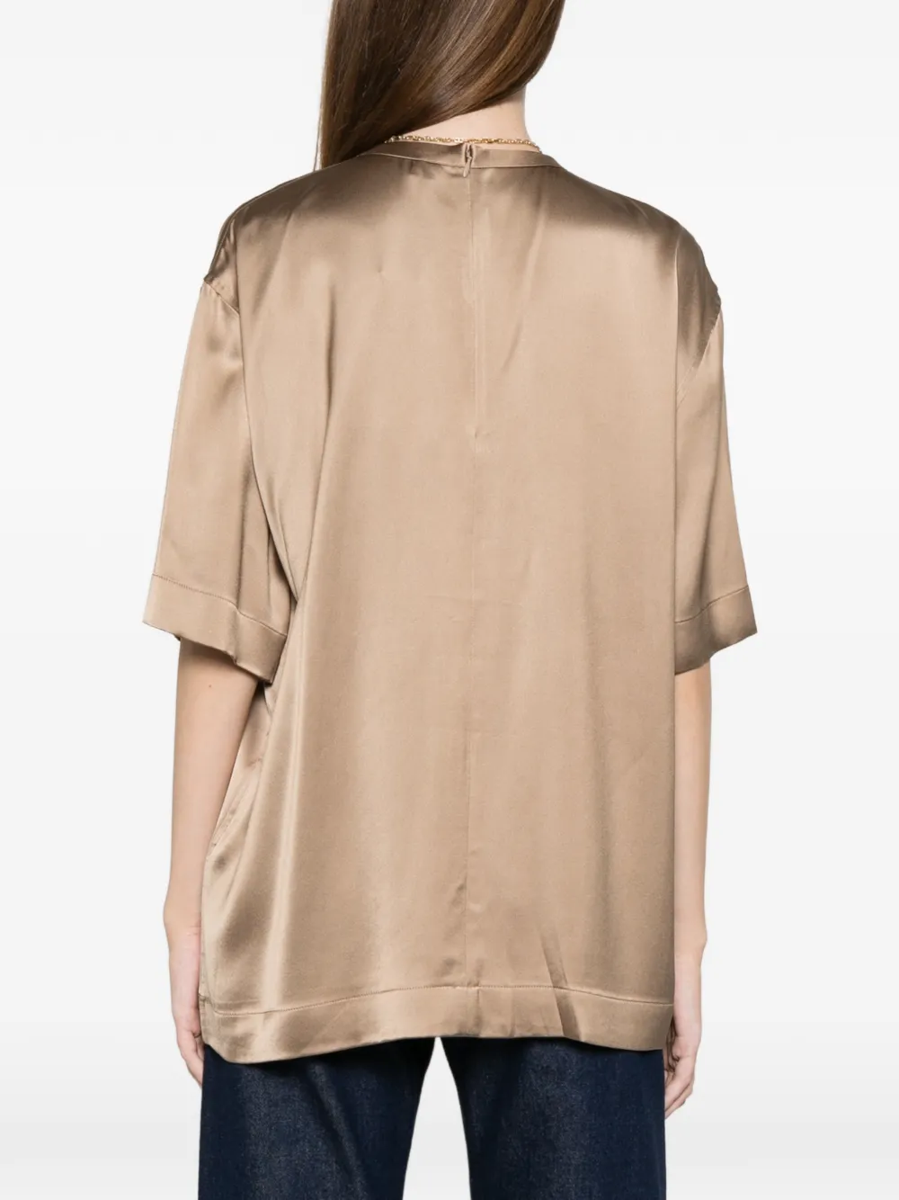 Totême Round-neck T-shirt In Brown