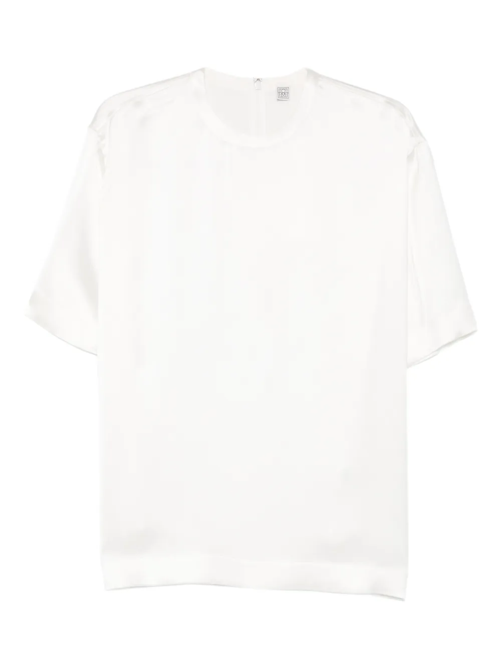 Totême Satin T-shirt In White