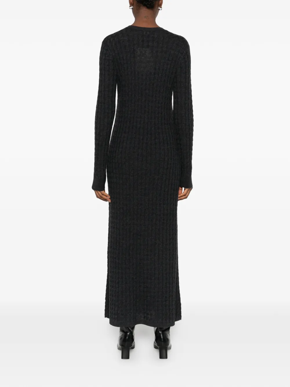 TOTEME Kabelgebreide maxi-jurk Grijs