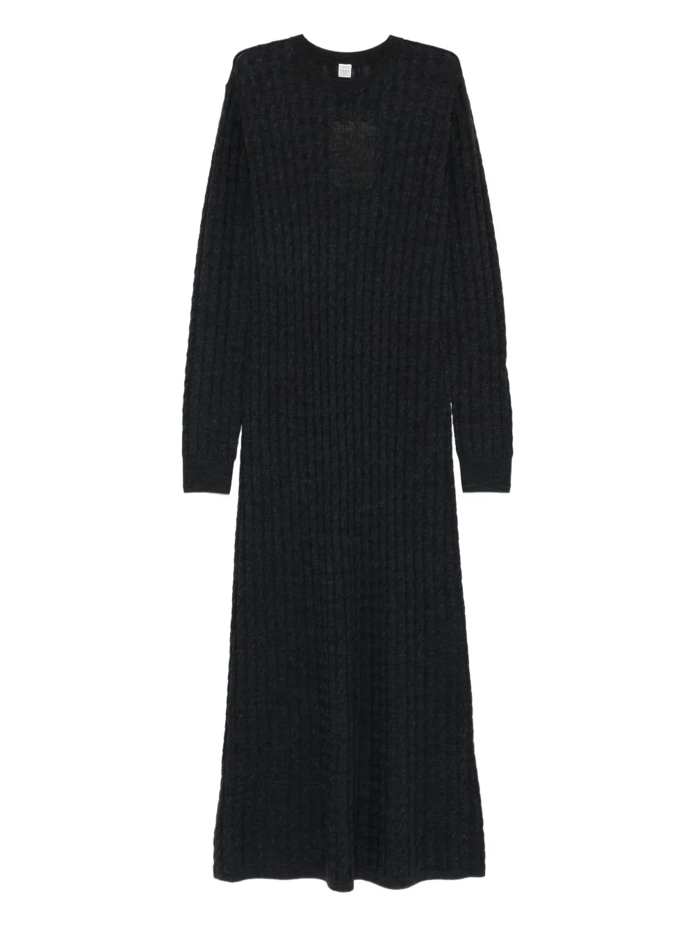 Totême Cable-knit Maxi Dress In Black