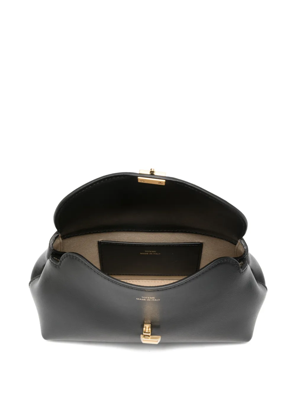 TOTEME Leren mini-clutch met T-slot Zwart