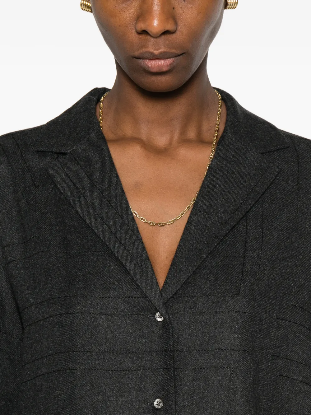 Monogram-Pattern Flannel Shirt