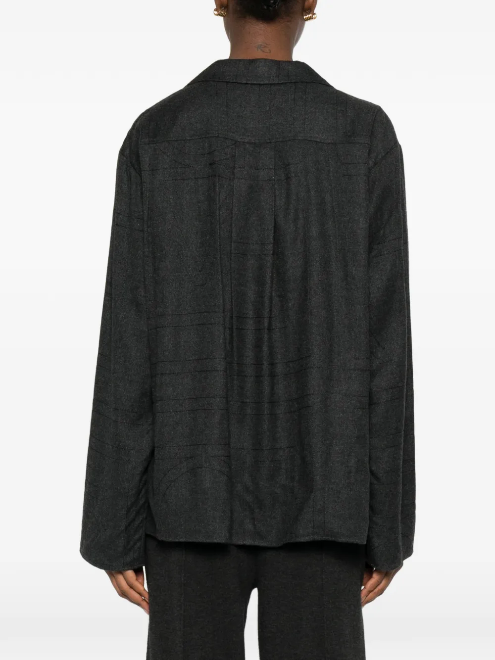 Monogram-Pattern Flannel Shirt