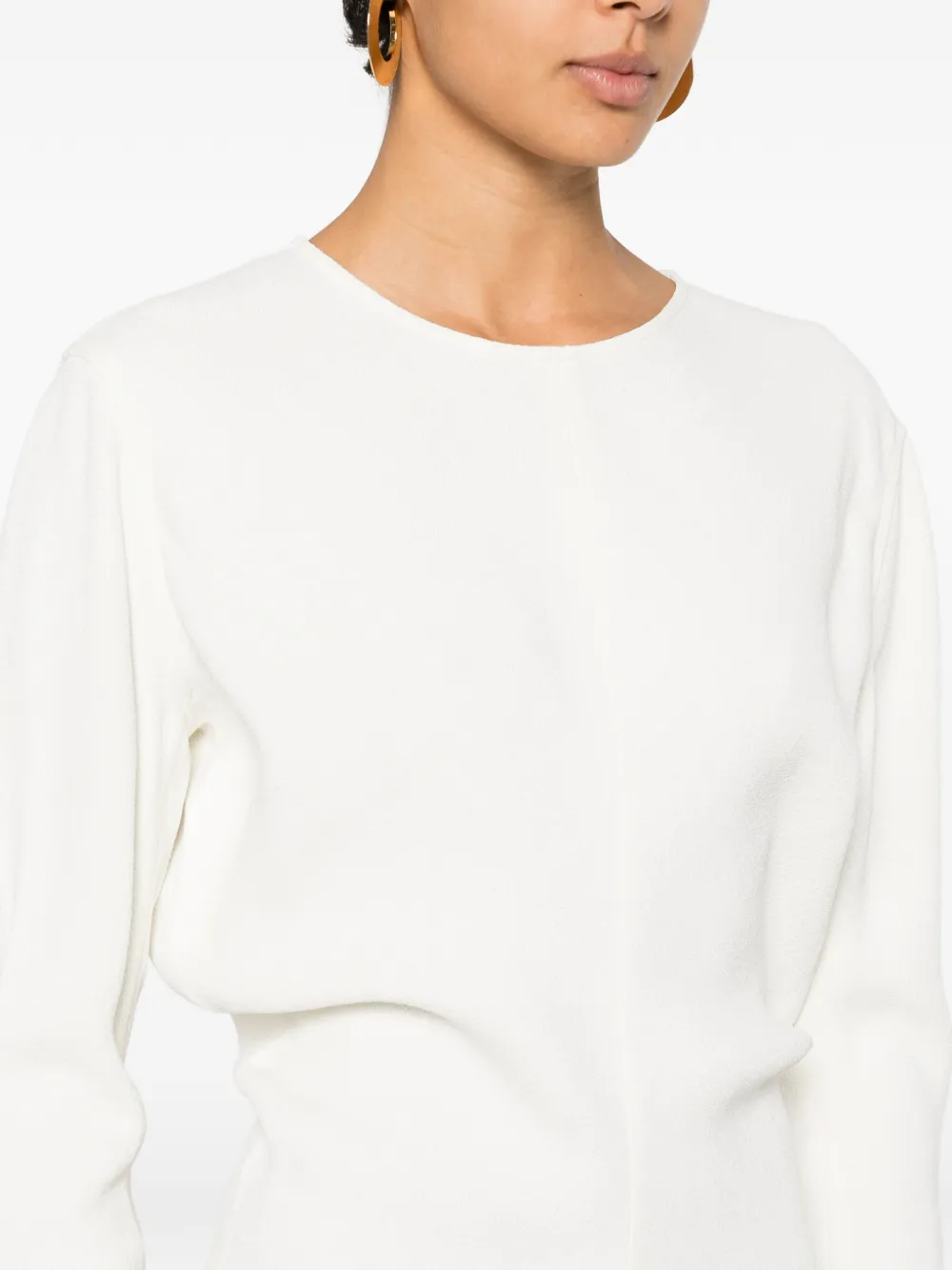 TOTEME Maxi-jurk met lange mouwen Wit