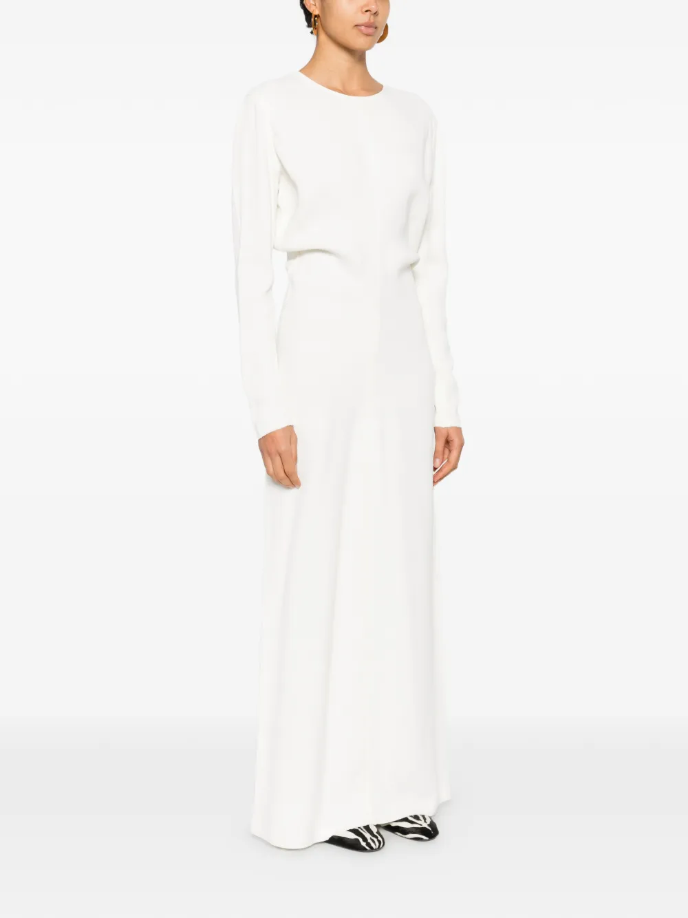 TOTEME Maxi-jurk met lange mouwen Wit