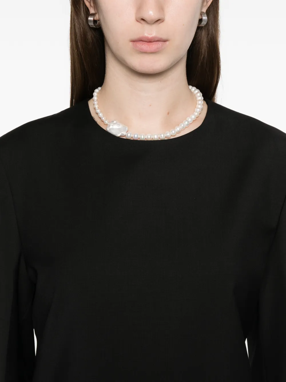 TOTEME Blouse met ronde hals Zwart