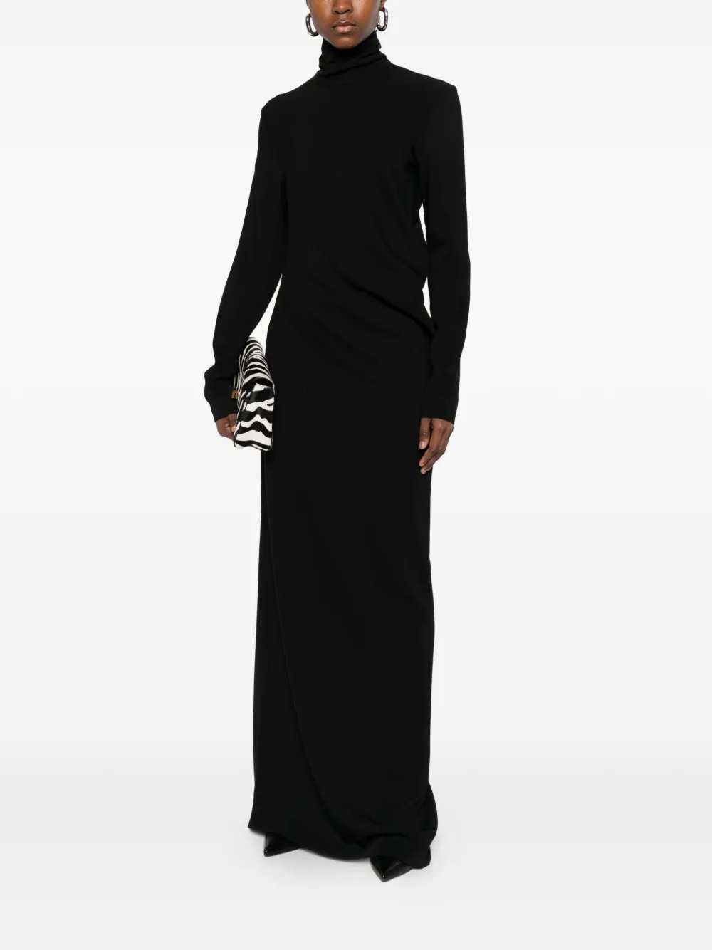 TOTEME Maxi-jurk met lange mouwen Zwart