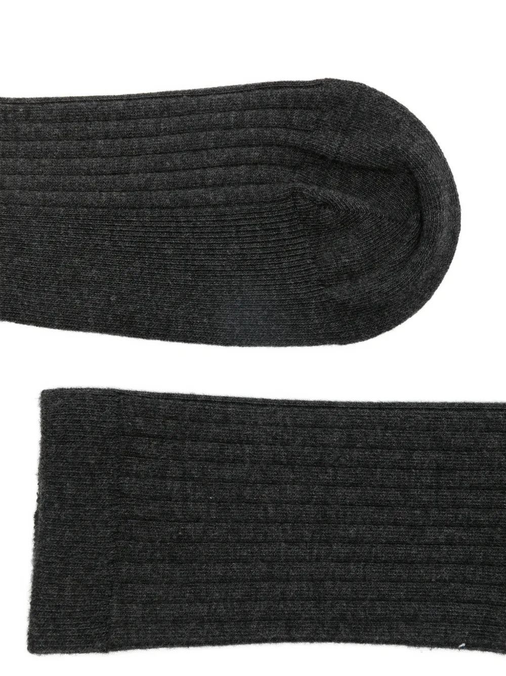  Toteme Ribbed Crew Socks (set Of Two) - Grey 