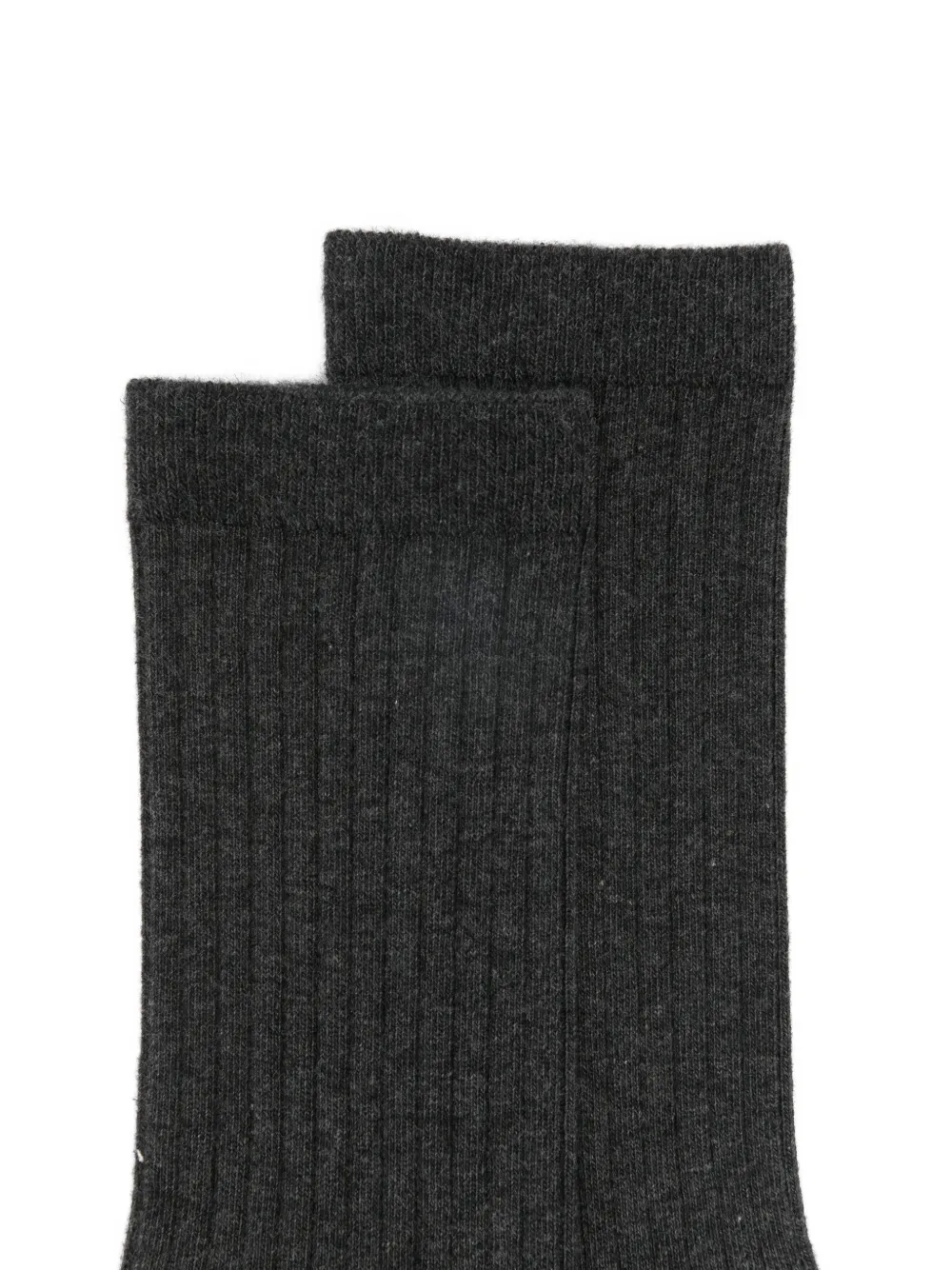  Toteme Ribbed Crew Socks (set Of Two) - Grey 
