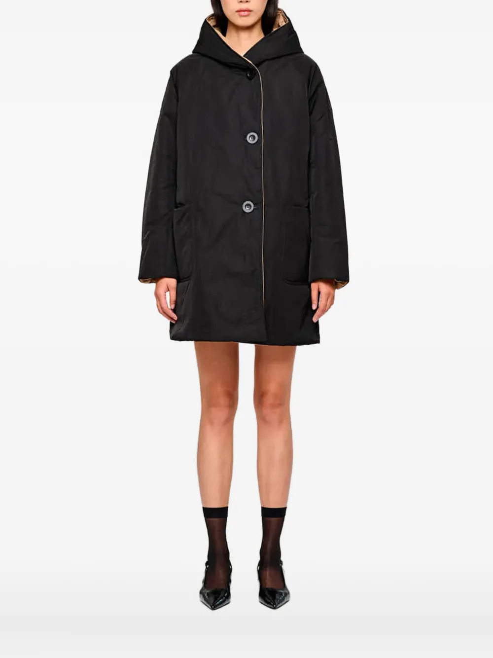 OOF WEAR reversible hooded jacket - ブラック OOF WEAR reversible hooded jacket - ブラック