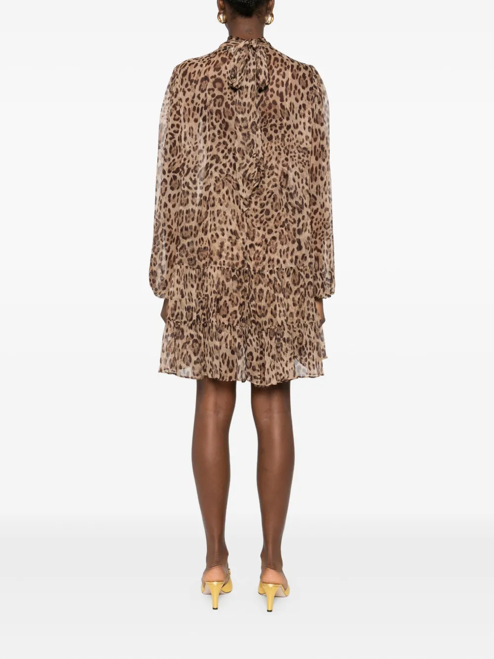 Rixo London Anaya Tiered Mini Dress In Animal Print