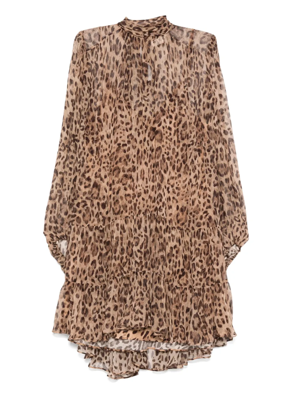 Rixo robe Anaya à volants superposés | marron | Image 1