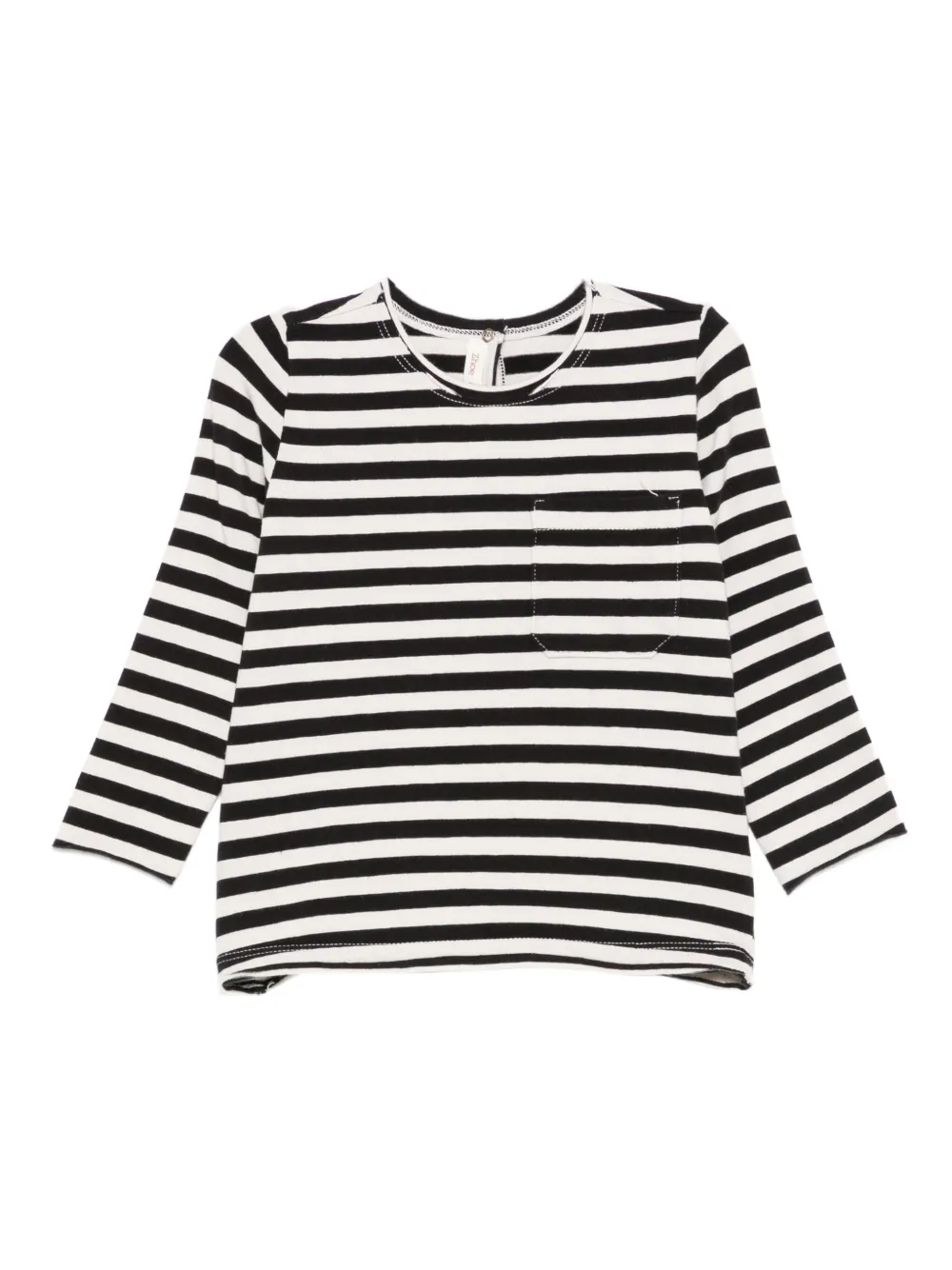 Zhoe & Tobiah striped-pattern chest-pocket top | Neutrals | Image 1