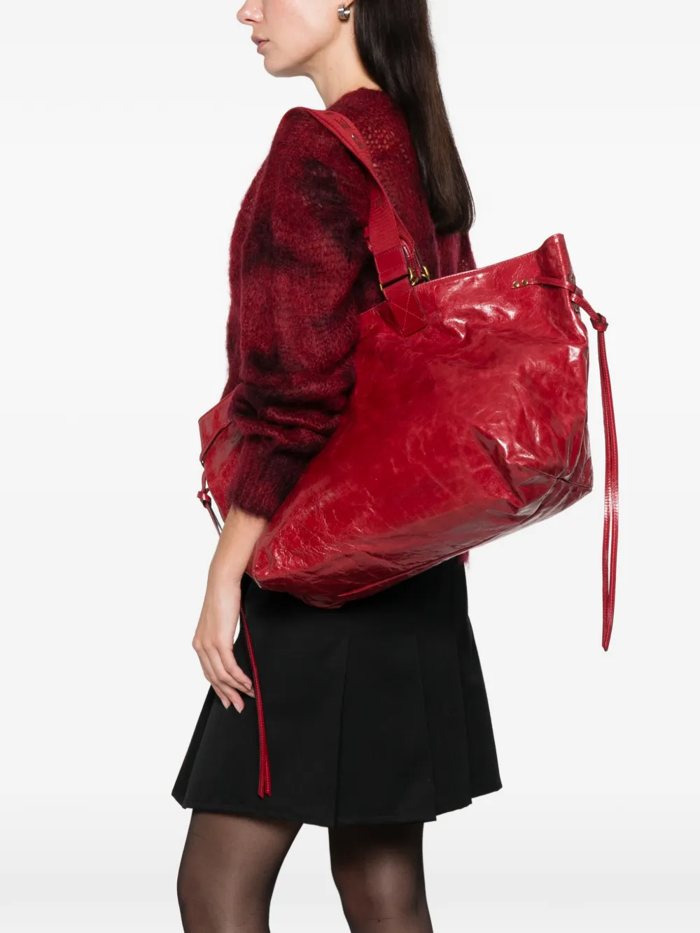 ISABEL MARANT Wardy top-handle tote bag - Rood
