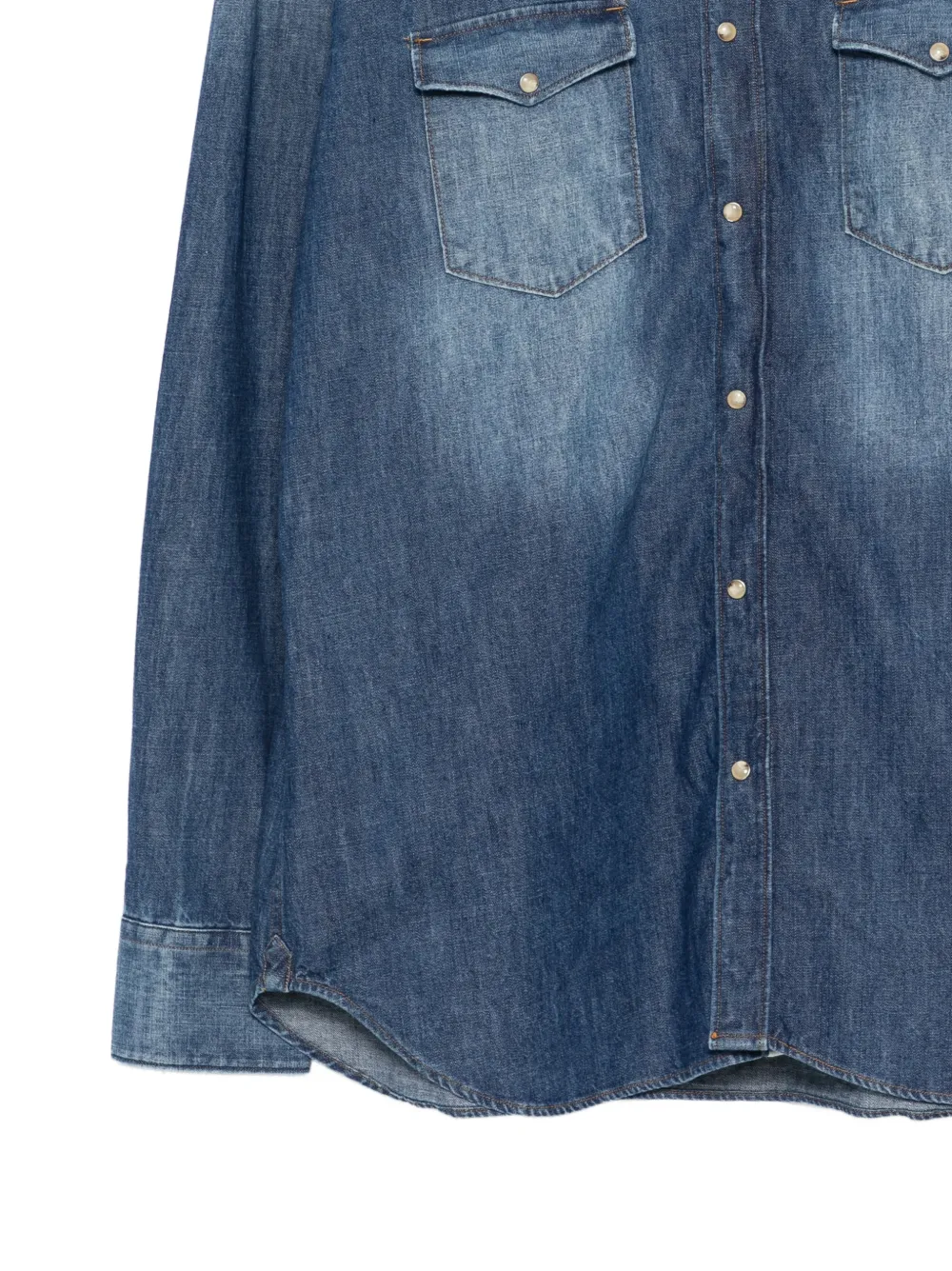 Tintoria Mattei Buttoned Pocket Shirt In Blue