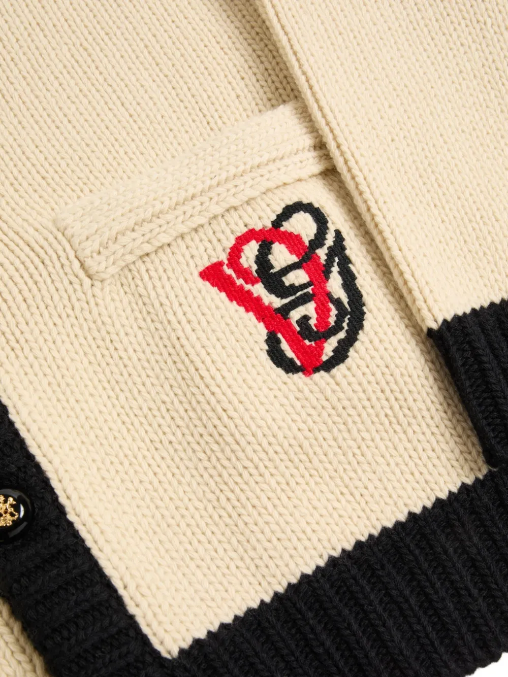 Valentino Garavani Wollen vest met geborduurd logo Beige