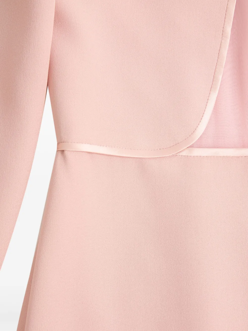 Valentino Midi Boa Shoulder Pads Dress In Pink