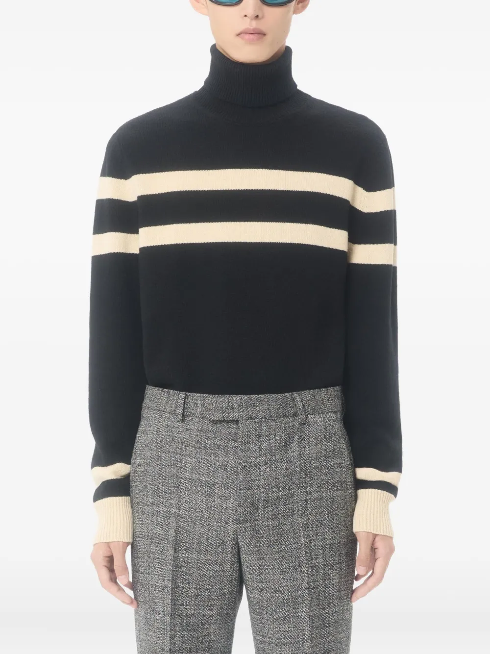 Valentino Garavani VLogo trui met hoge hals en borduurwerk Zwart