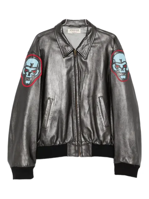 A.N.G.E.L.O. Vintage Cult 2000s skull-motif leather jacket