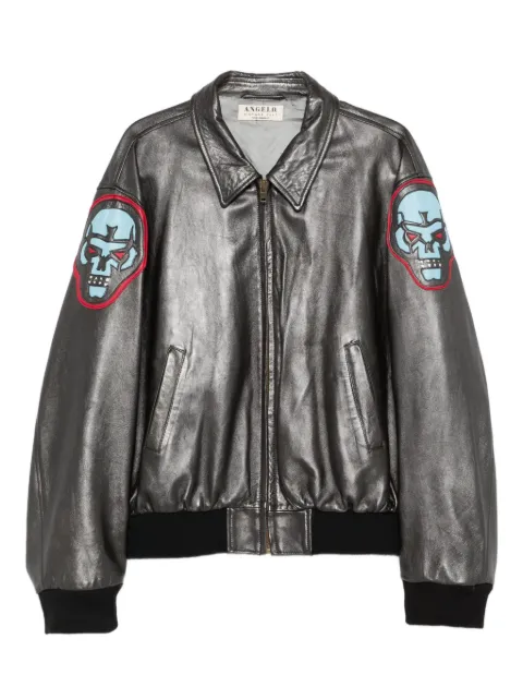A.N.G.E.L.O. Vintage Cult 2000s skull-motif leather jacket