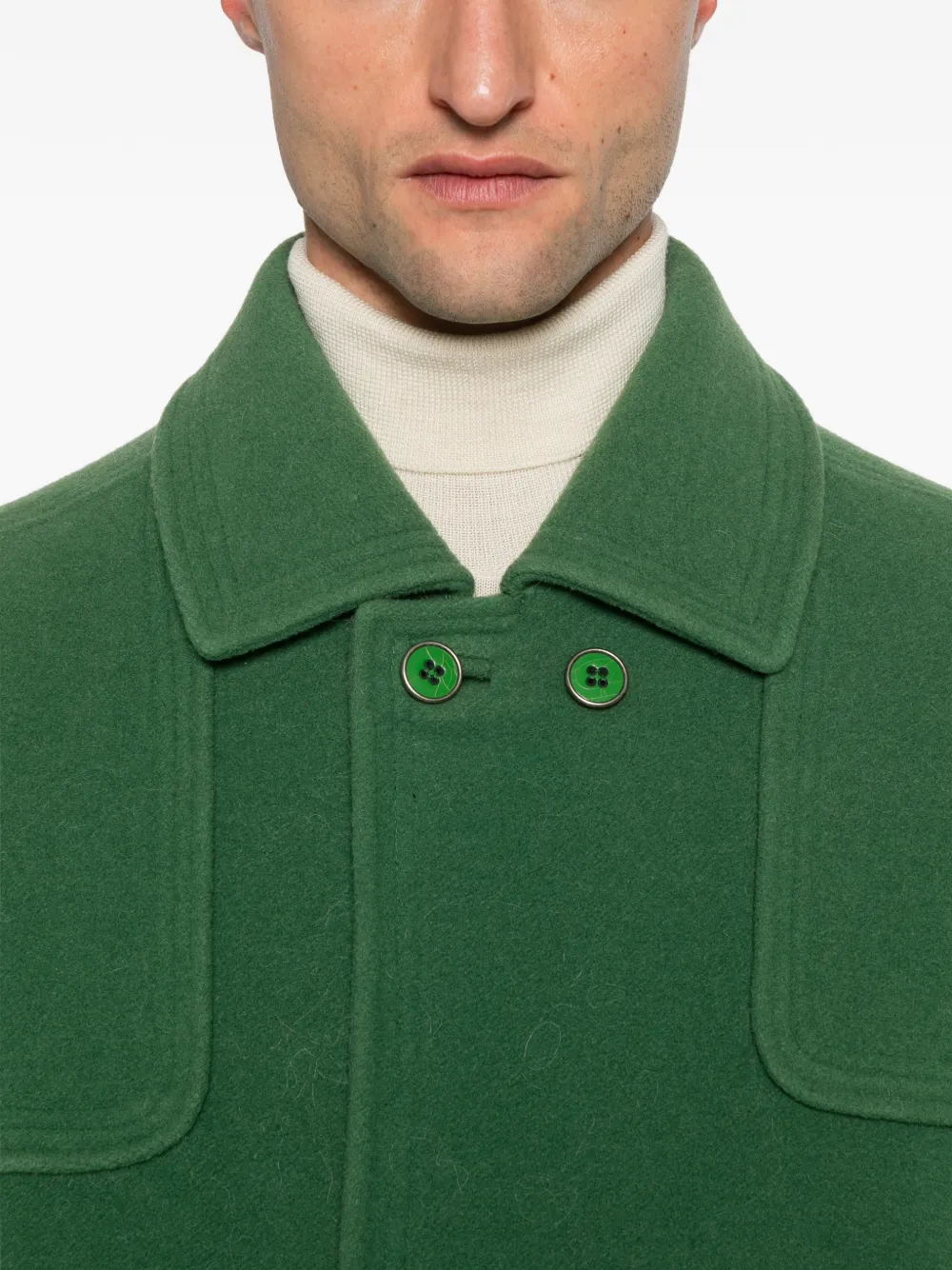 Pre-owned Versace 搭扣口袋外套（1980年代典藏款） In Green