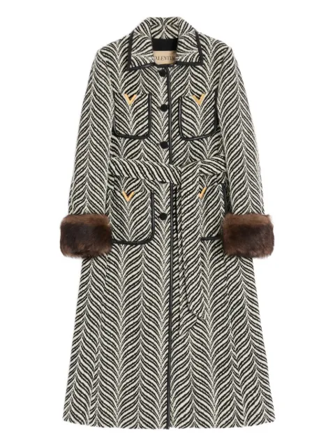Valentino Garavani printed single-breasted coat