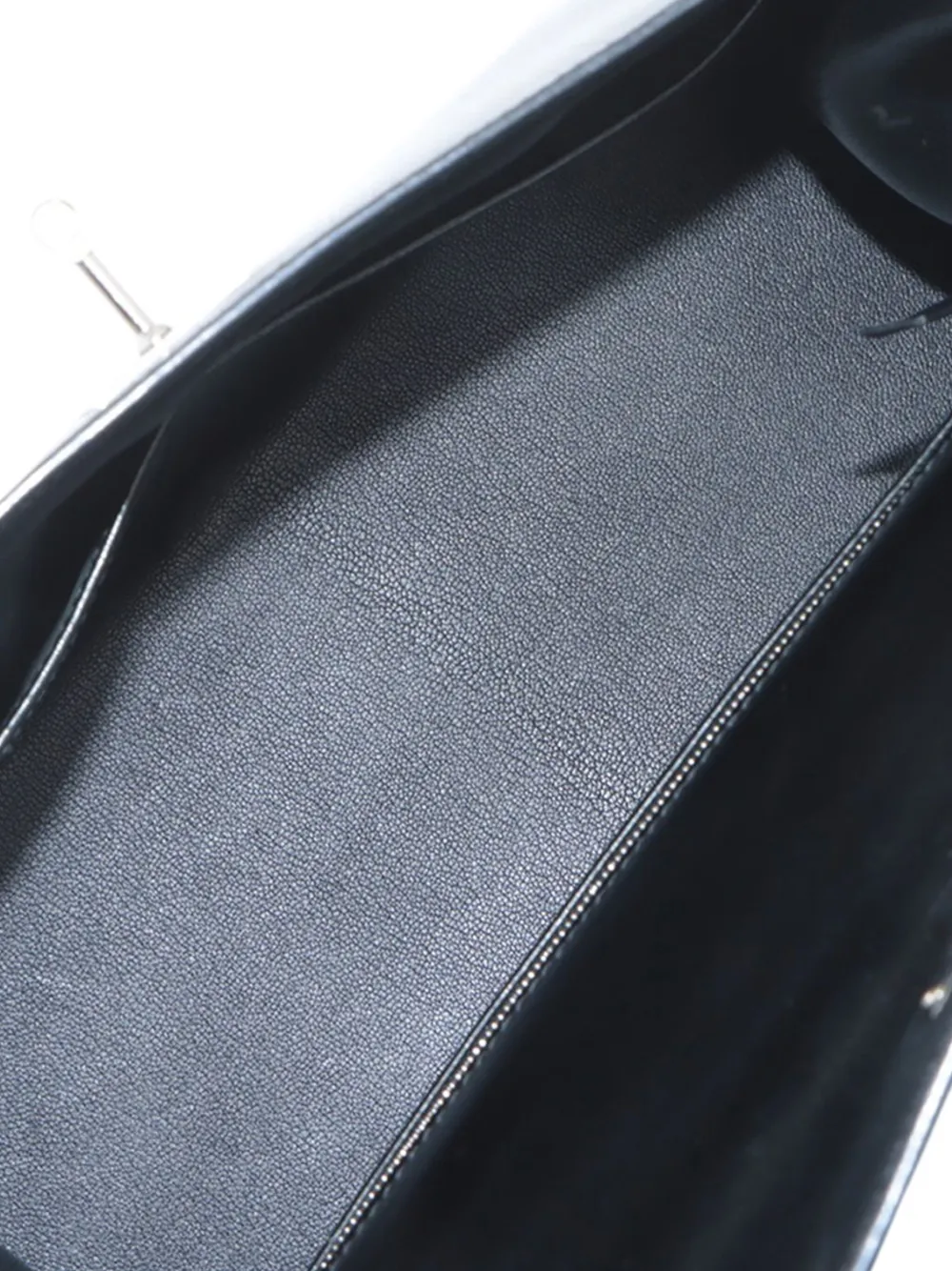 Pre-owned Hermes 2006 Box Calf Kelly Ii Sellier 32 Satchel In Black