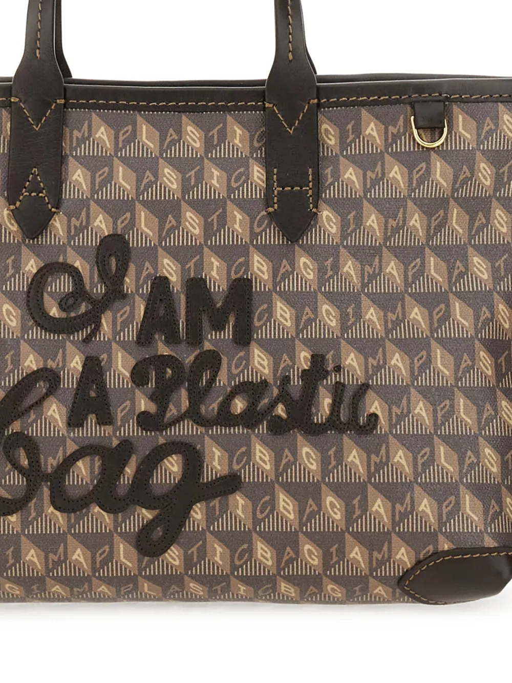 Anya Hindmarch appliqué pattern tote bag - Bruin