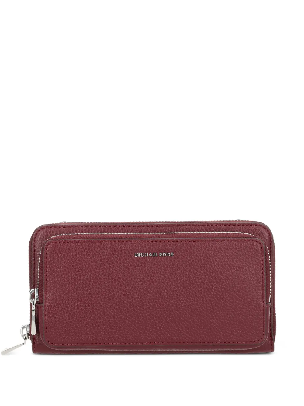 Michael Michael Kors zip-up leather wallet - Rosso