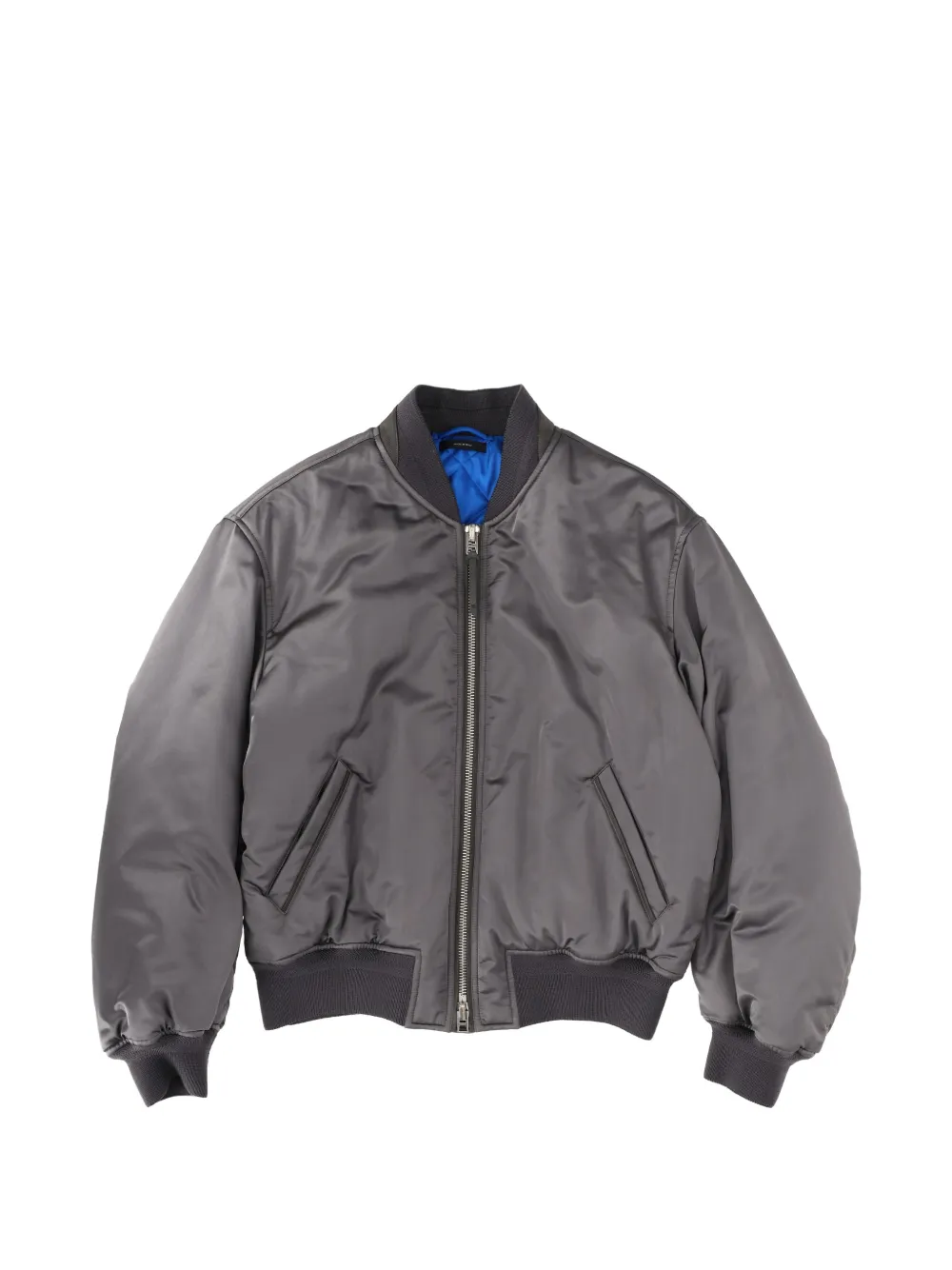 TOM FORD zip-up silk bomber jacket - Grigio