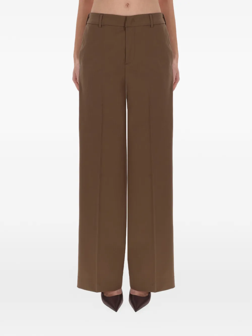 PT Torino wide leg trousers - Marrone