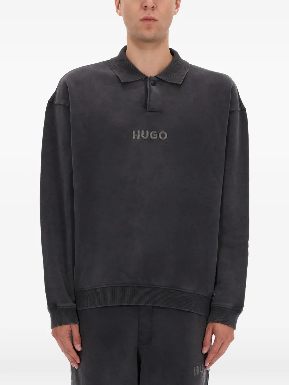 HUGO chemise à logo brodé | gris | Image 1