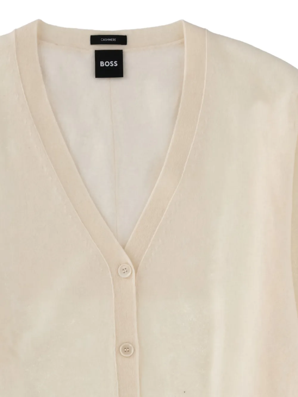 Hugo Boss Button V-neck Cardigan In Gray