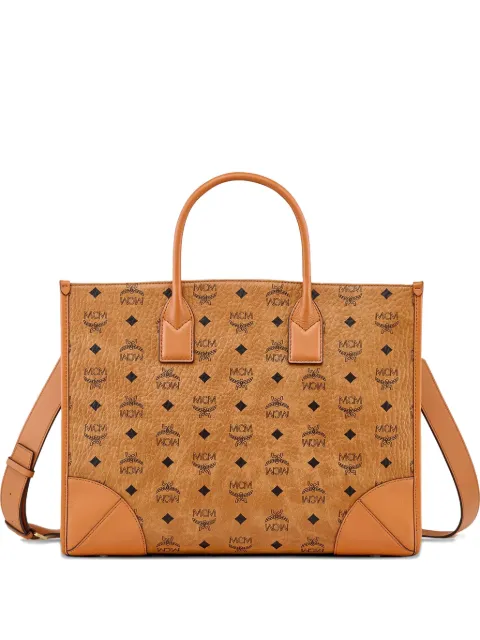 MCM tote con logo en las asas