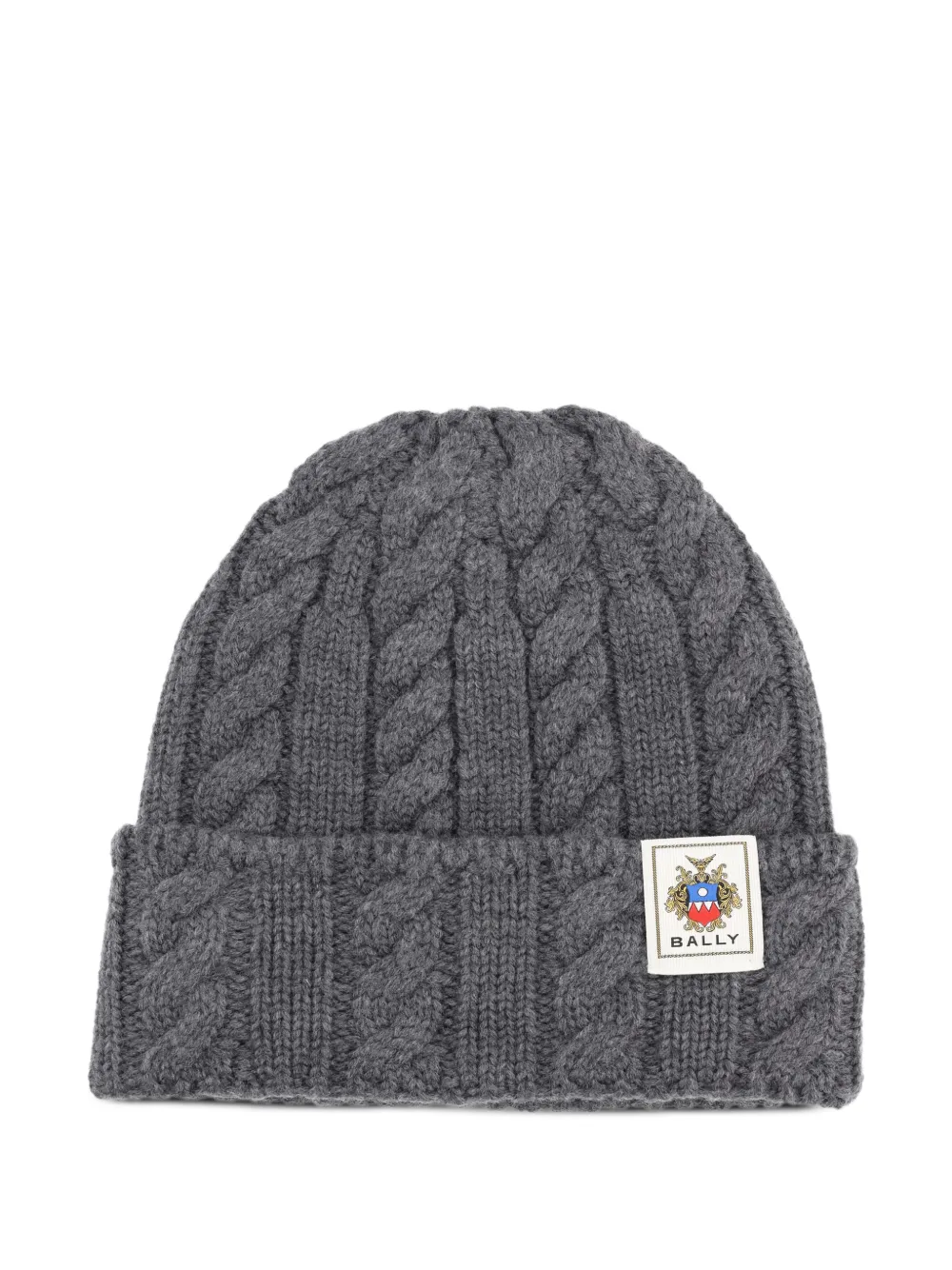 Bally Beanie mit Zopfmuster | Grau | Image 1