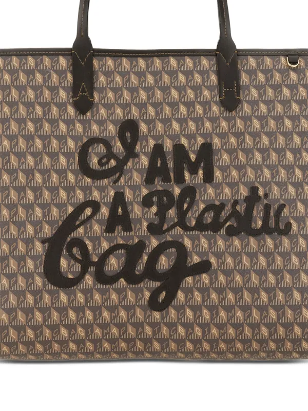 Anya Hindmarch Patterned Top-handle Shoulder Bag in Brown