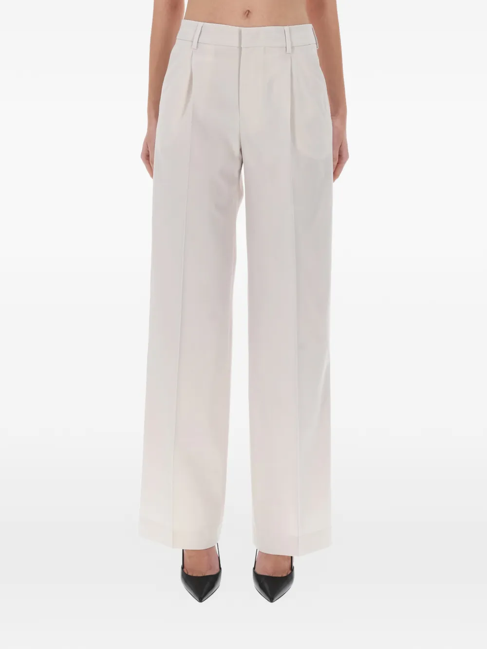 PT Torino pleated wide leg trousers - Beige