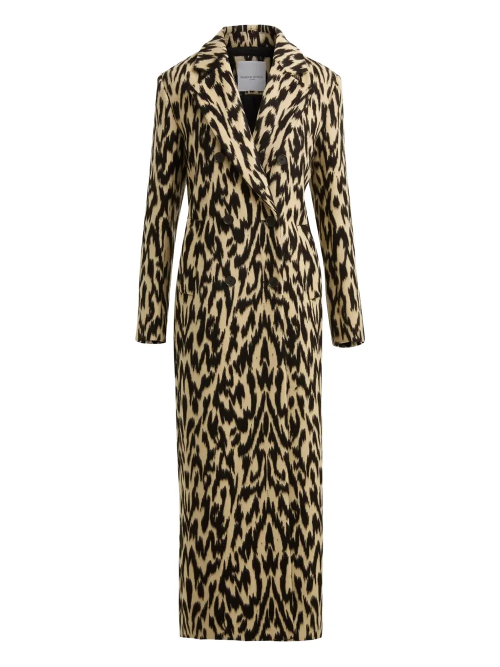 Brandon Sun printed double-breasted coat | neutro | Image 1