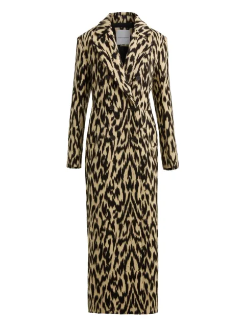 Brandon Sun printed double-breasted coat