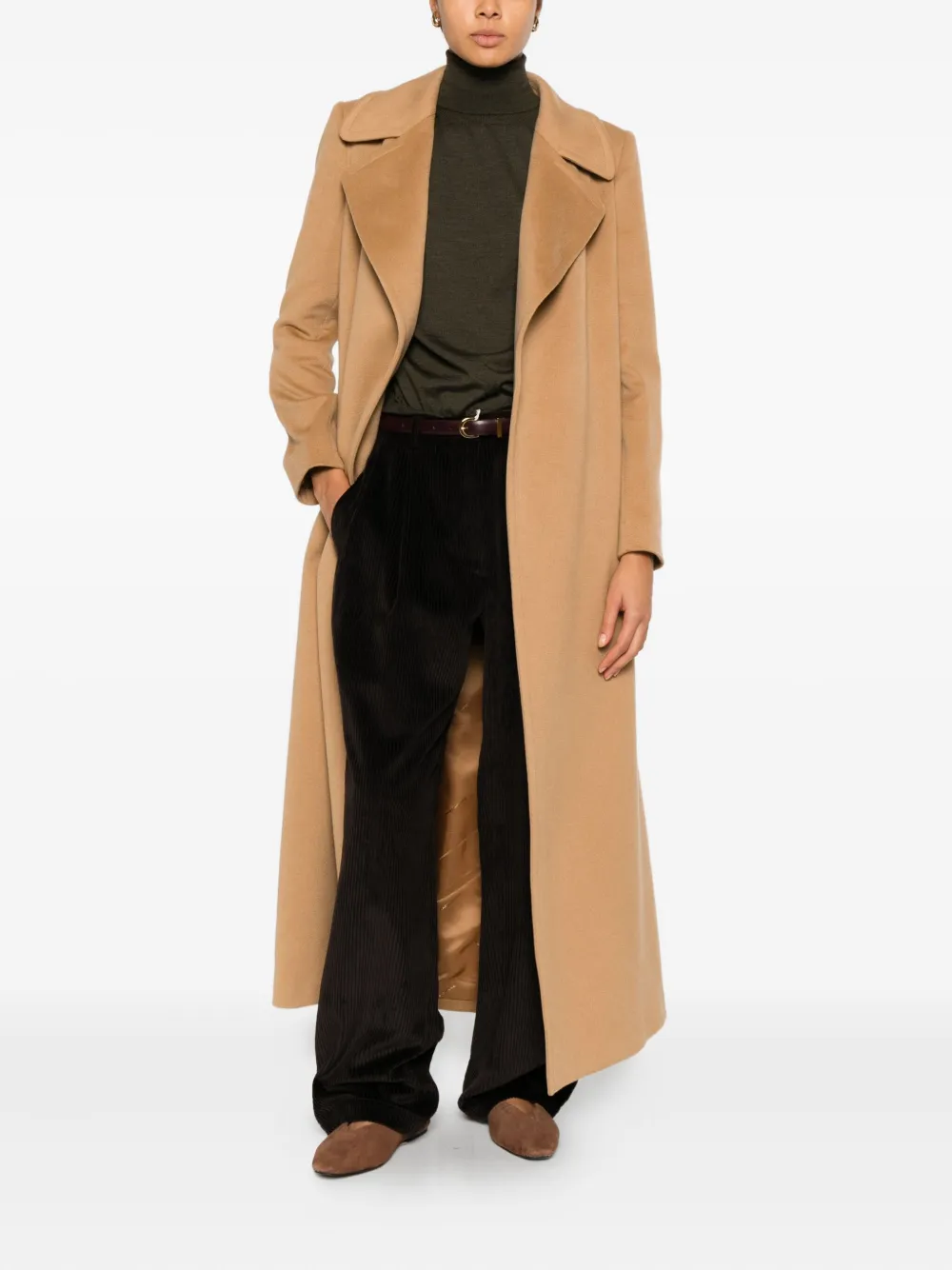 Tagliatore Melody Belted Coat In Neutral