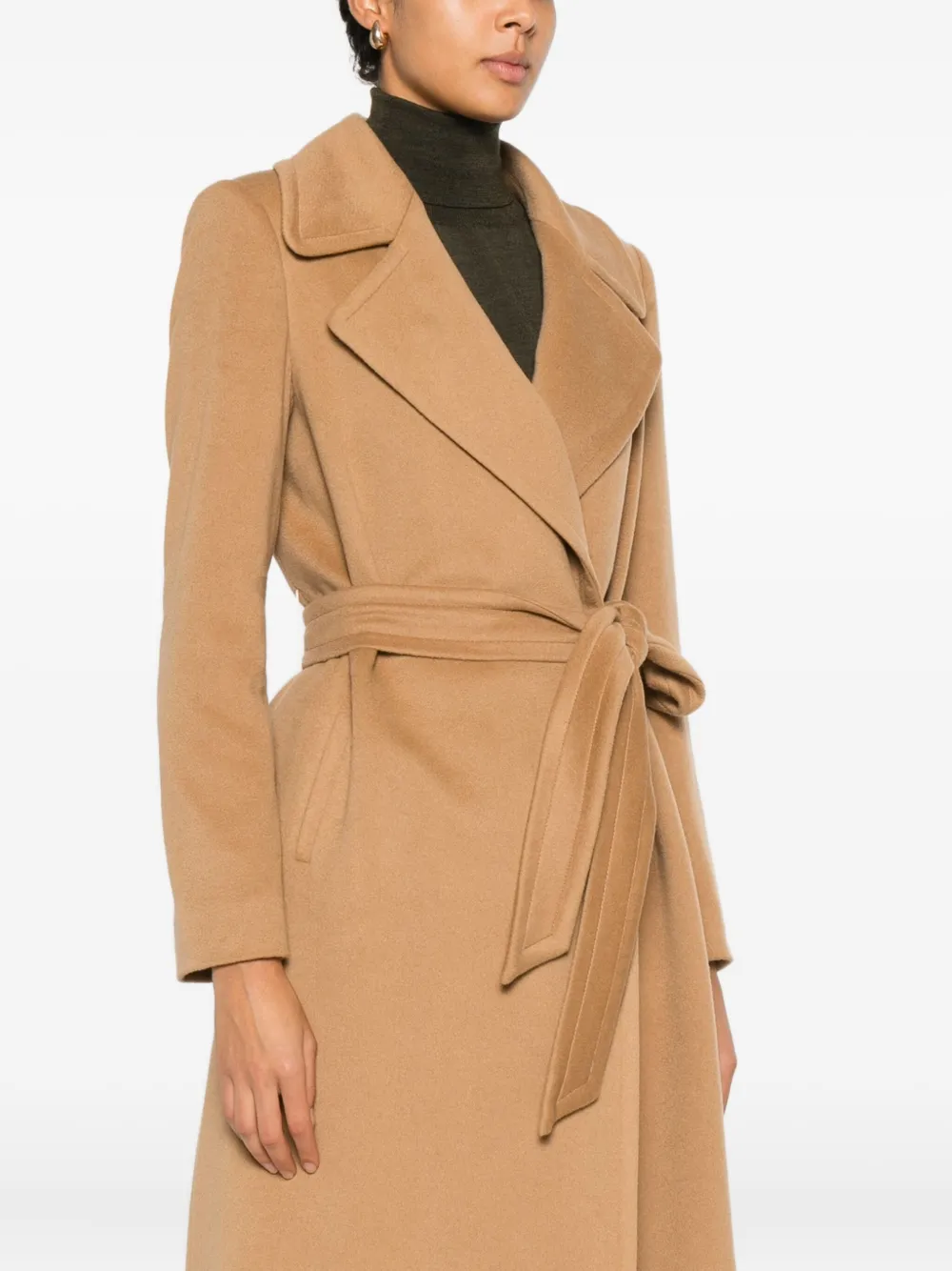 Tagliatore Melody Belted Coat In Neutral