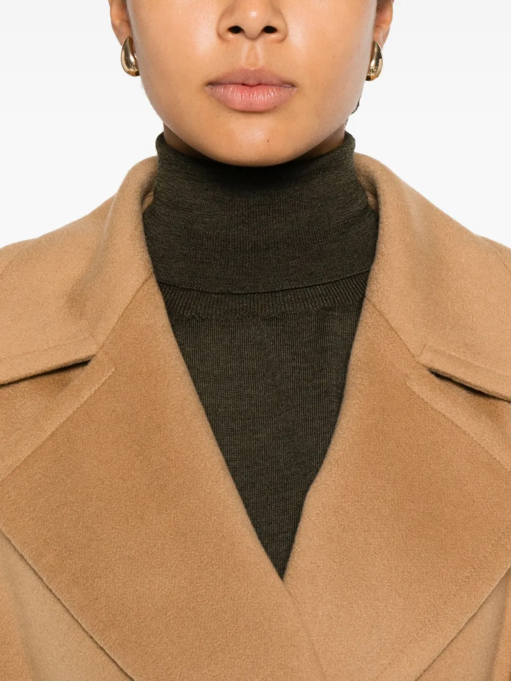 Tagliatore Melody Belted Coat In Neutral
