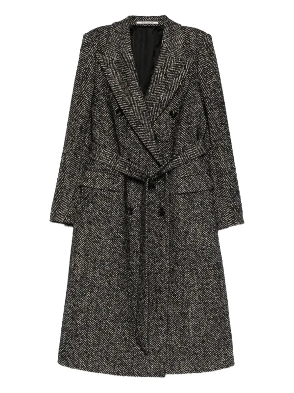 Tagliatore ヘリンボーン ダブルコート | ブラック | FARFETCH JP