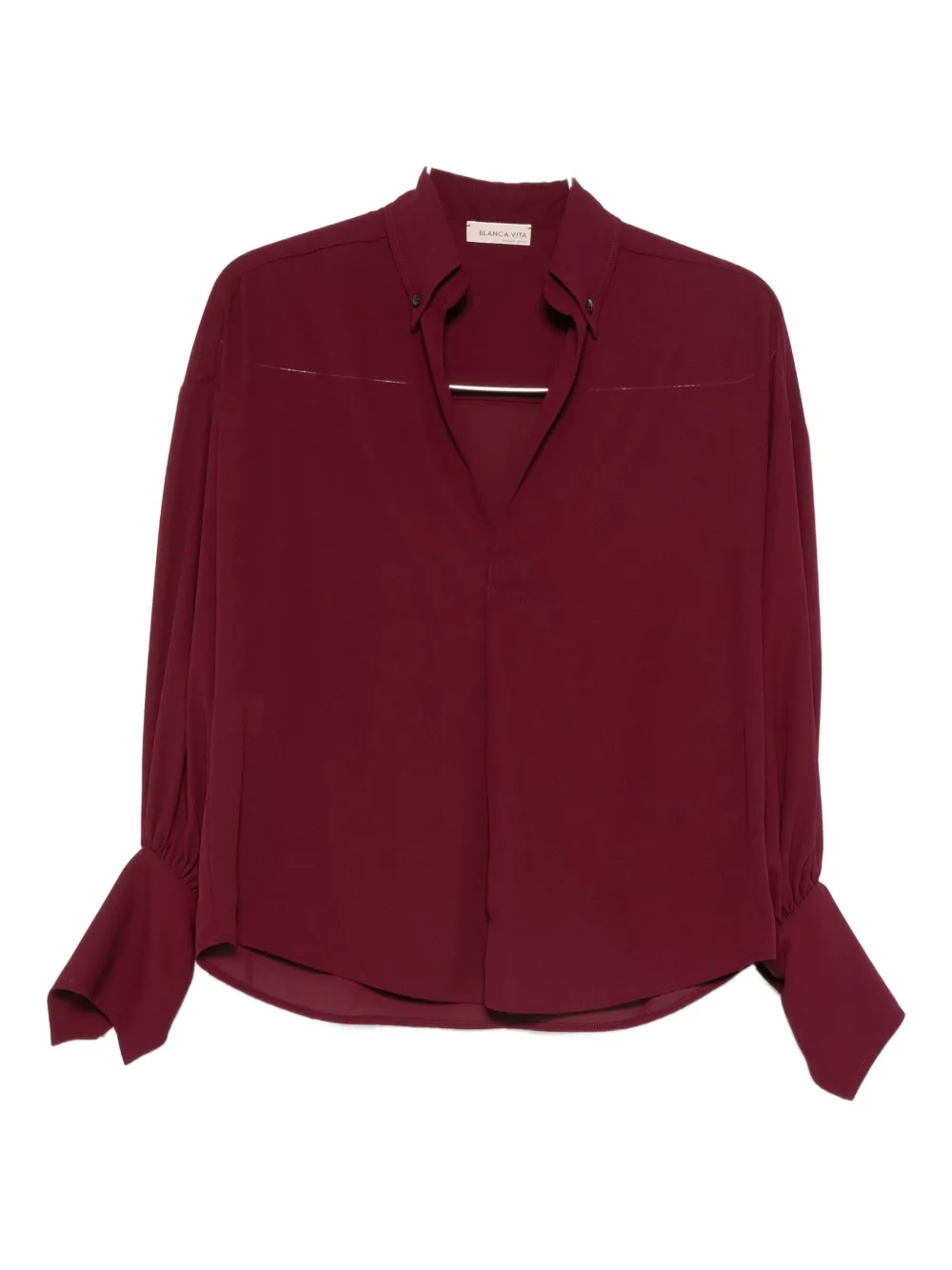 Blanca Vita buttoned-cuffs top - Rosso