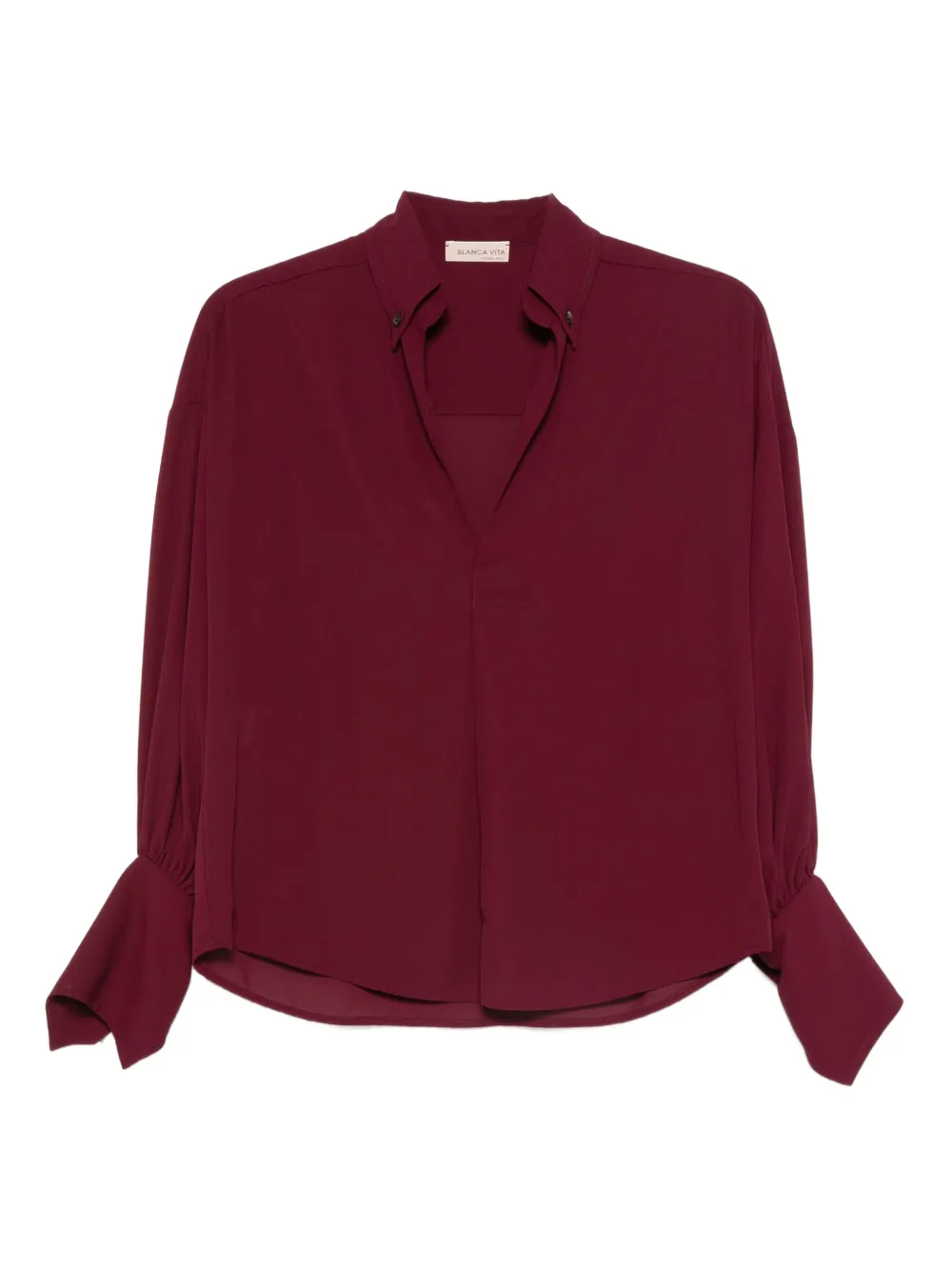 Blanca Vita buttoned-cuffs top | Red | Image 1