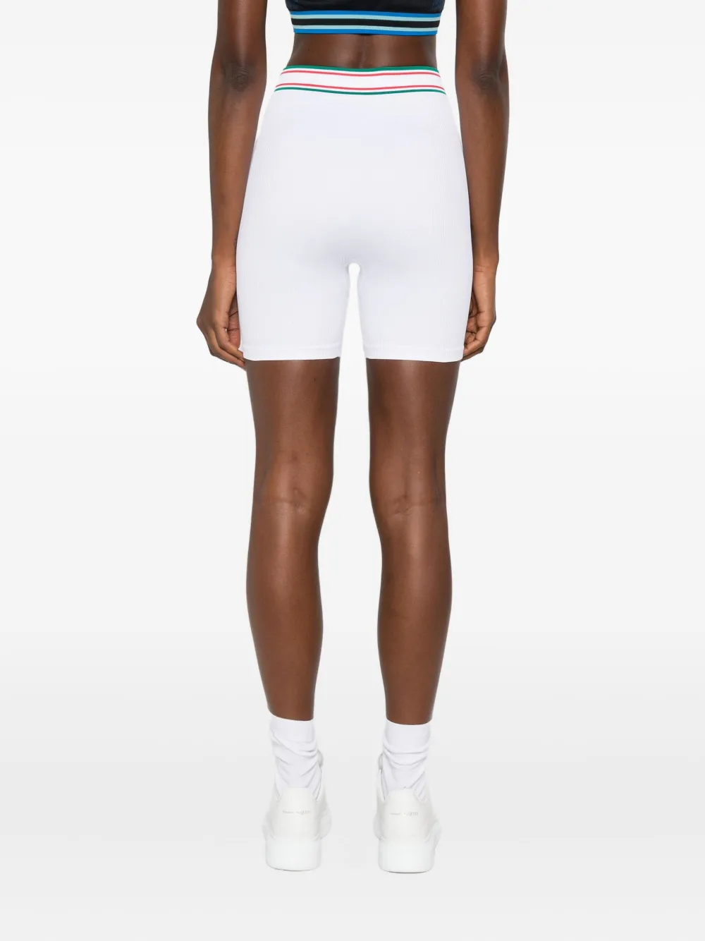 Casablanca Seamless Sports Shorts In White