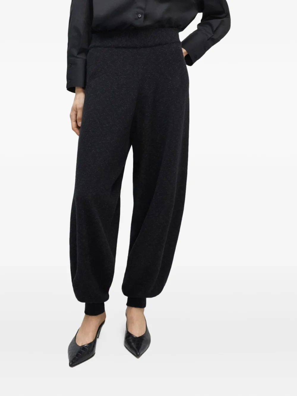 Cordera Cotton Knit Trousers In Black