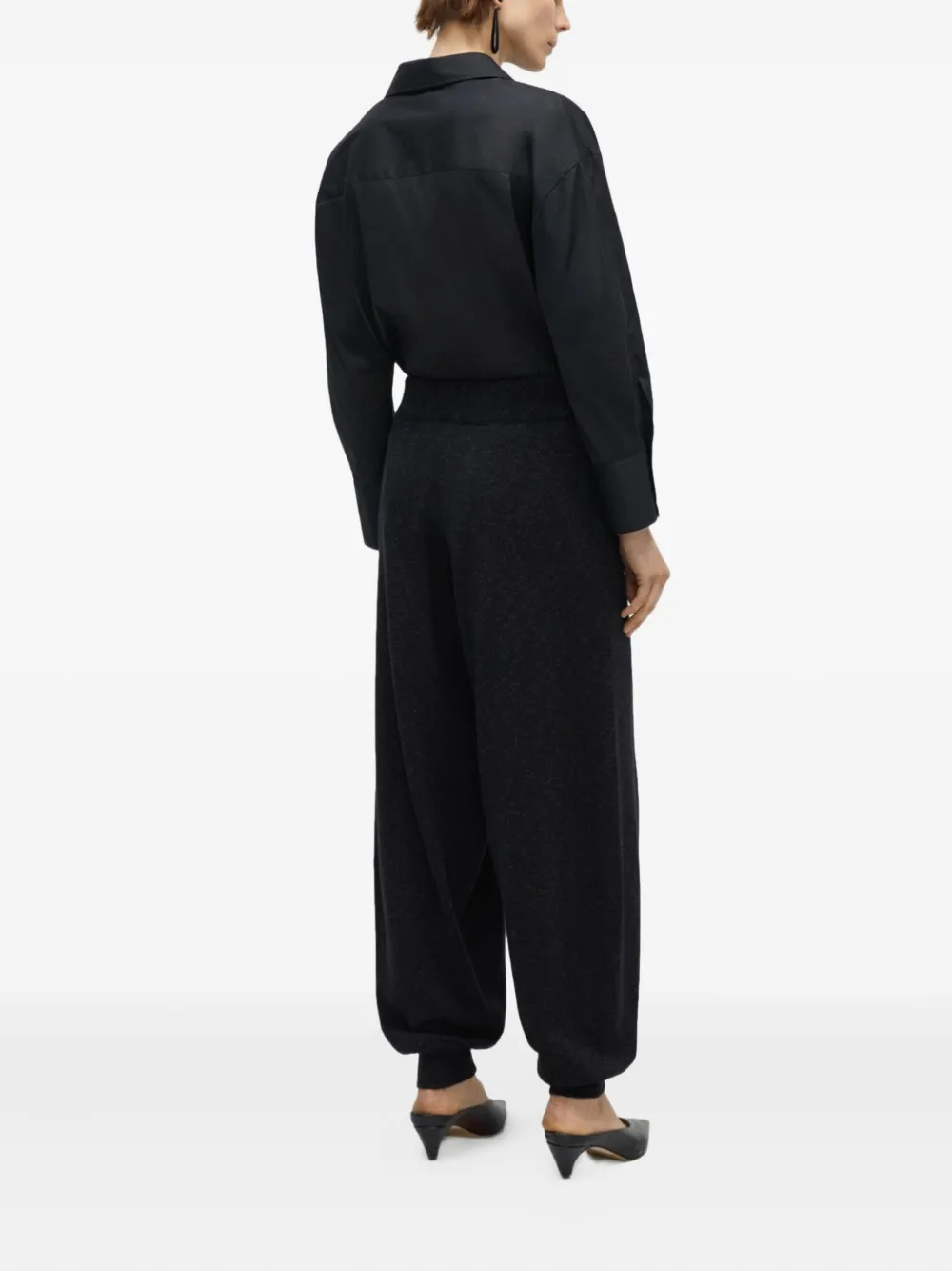 Cordera Cotton Knit Trousers In Black