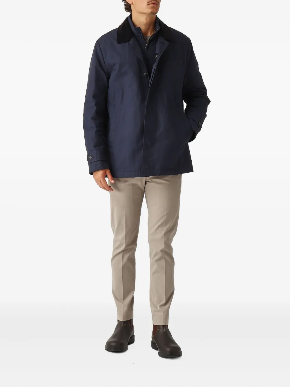 Fay double-layer corduroy-collar jacket | Shirt Jackets | Image 2